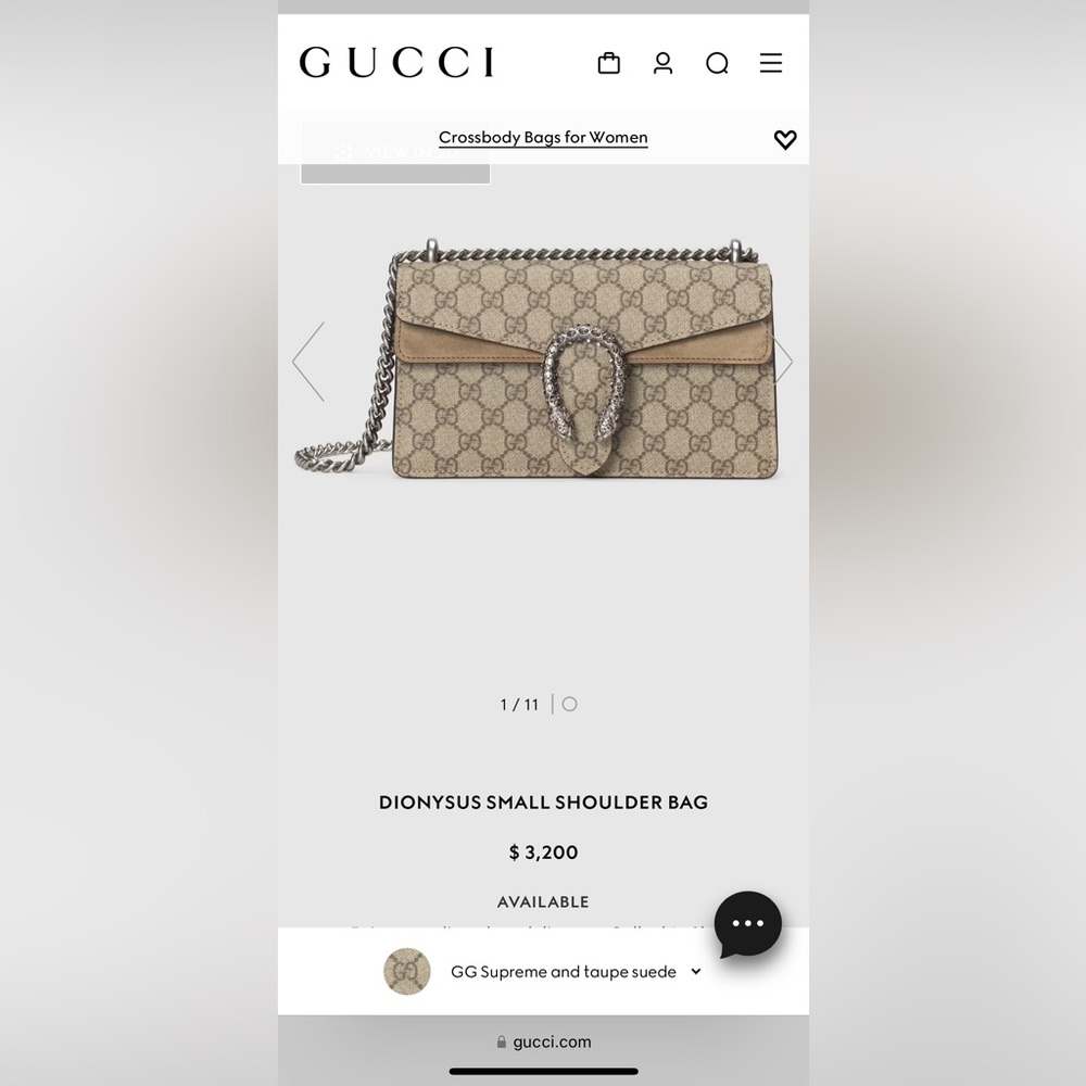 Gucci Dionysus Small Shoulder Bag - Brown and Tan
